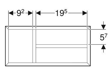 If&ouml; skuffeindsats - T-opdeling - Lava