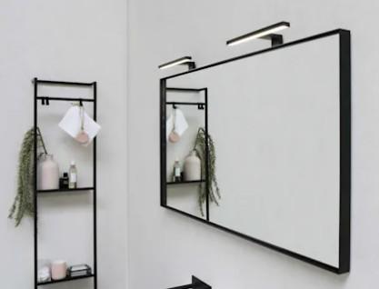 Sanibell Basicline spejl m/mat sort ramme - 80 cm Sanibell Basicline spejl m/mat sort ramme - 80 cm