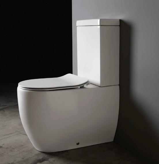 Lavabo Glomp rimless gulvst&aring;ende toilet m/soft close s&aelig;de - Hvid