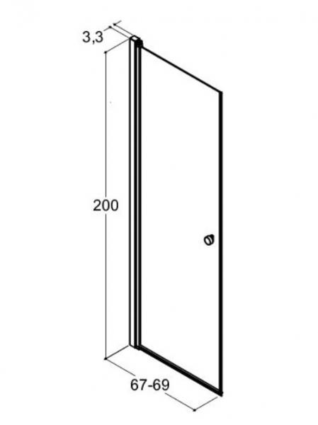 Dansani Match A71 brusedør - Tonet glas/mat sort Dansani Match A71 brusedør - Tonet glas/mat sort