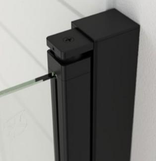 Dansani Match A+D 90x90 brusehjørne - Klar glas/mat sort Dansani Match A+D 90x90 brusehjørne - Klar glas/mat sort