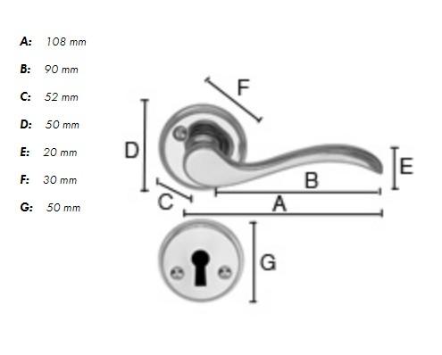 Beslagsboden vintage indend&oslash;rs d&oslash;rgreb inkl n&oslash;gleskilt - Mat sort