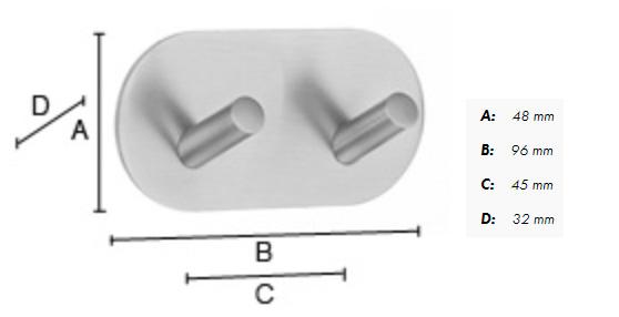 Beslagsboden selvkl&aelig;bende dobbeltkrog - Mat sort