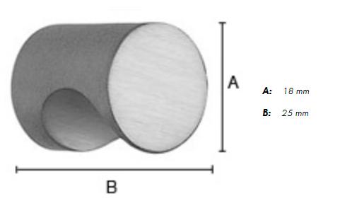 Beslagsboden m&oslash;belknop &Oslash;18 BB216 - Sort