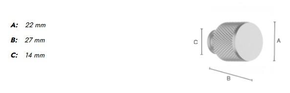 Beslagsboden knobgreb BB451 m/crystal cut - B&oslash;rstet messing