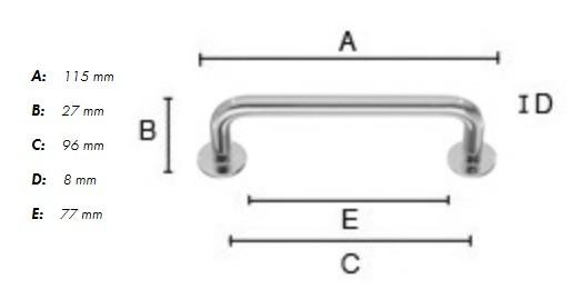 Beslagsboden b&oslash;jlegreb BV627 - Poleret messing