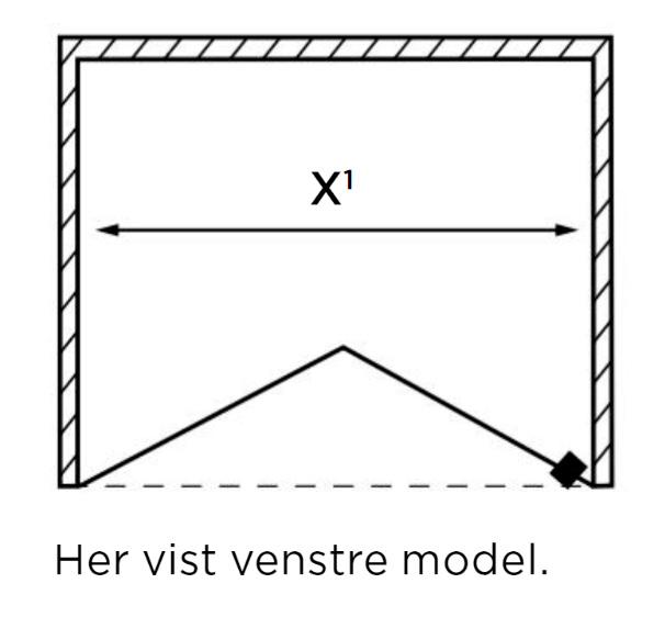 Strømberg Lucca 180 brusefoldedør, skræddersyet - Klart glas/krom Strømberg Lucca 180 brusefoldedør, skræddersyet - Klart glas/krom