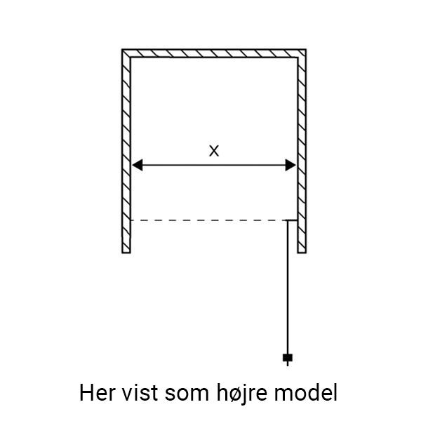 Str&oslash;mberg Noma 20 Frame niched&oslash;r 800mm - H&oslash;jre - Mat sort