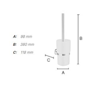 Smedbo Home toiletbørste - Mat sort/porcelæn Smedbo Home toiletbørste - Mat sort/porcelæn