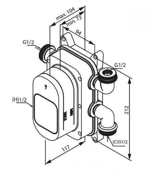 Damixa Silhouet komplet brusesystem til indbygning/loft - Steel Damixa Silhouet komplet brusesystem til indbygning/loft - Steel