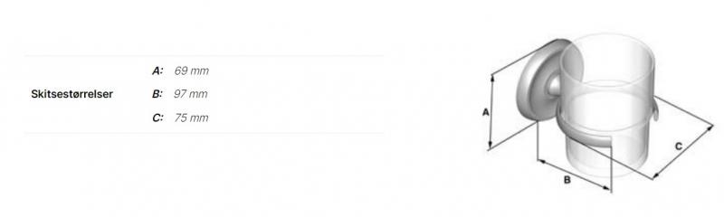 Smedbo Villa tandkrus m/vægholder - Krom Smedbo Villa tandkrus m/vægholder - Krom