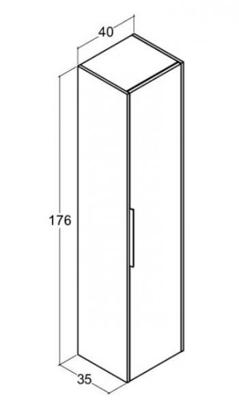 Dansani Mido+ Classic højskab m/1 låge - Mat hvid Dansani Mido+ Classic højskab m/1 låge - Mat hvid