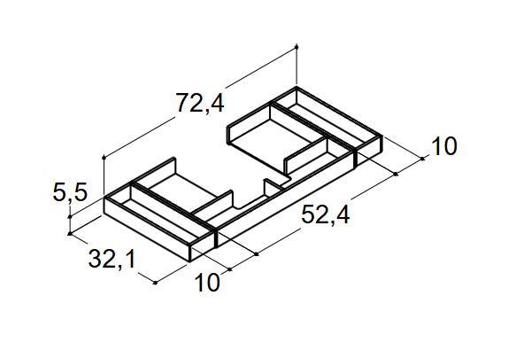 Dansani Mido+ Classic Skuffeindretningspakke topskuffe B80 D44 Dansani Mido+ Classic Skuffeindretningspakke topskuffe B80 D44