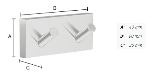 Smedbo House dobbelt h&aring;ndkl&aelig;dekrog - Krom