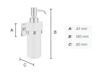 Smedbo House s&aelig;bedispenser til v&aelig;g - Krom/porcel&aelig;n