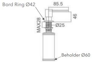 Cass&oslash;e s&aelig;bedispenser til k&oslash;kken - B&oslash;rstet messing