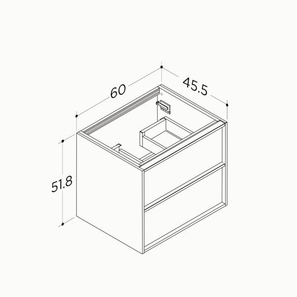 Strømberg Nordic Handcrafted 60 underskab m/skuffer - Natural oak Strømberg Nordic Handcrafted 60 underskab m/skuffer - Natural oak