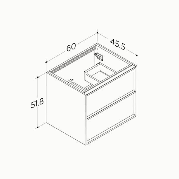 Strømberg Nordic Handcrafted 60 underskab m/skuffer - Smoked oak Strømberg Nordic Handcrafted 60 underskab m/skuffer - Smoked oak