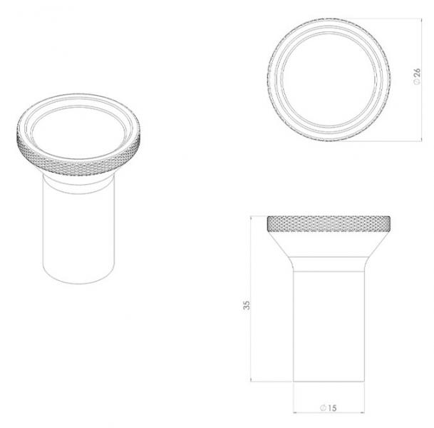 Toni Copenhagen flad h&aring;ndkl&aelig;dekrog - 2 stk - &AElig;gte messing