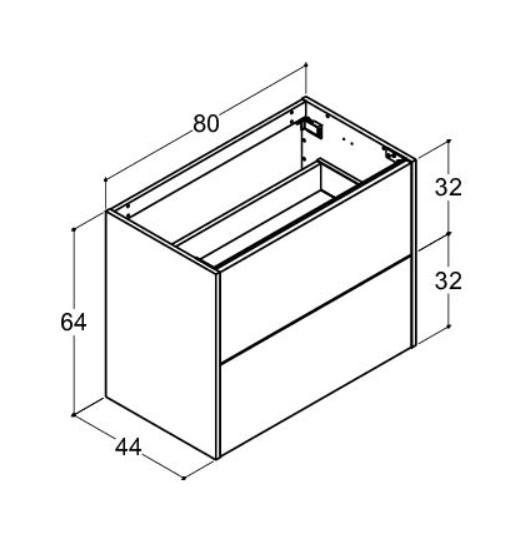 Dansani Luna Classic 80 sideskab m/skuffer - Valgfri farve