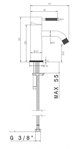 Cass&oslash;e Crystal Cut komplet pakke til badev&aelig;relset - Mat bronze