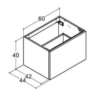 Dansani Luna Urban 60 sideskab m/skuffe - Valgfri farve