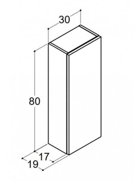 Dansani Luna Urban overskab - Venstrehængslet - Brun eg Dansani Luna Urban overskab - Venstrehængslet - Brun eg