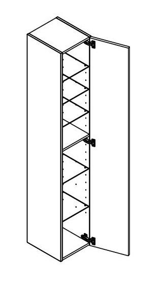 Dansani Luna Urban h&oslash;jskab 30 - H&oslash;jreh&aelig;ngslet - Hvid mat