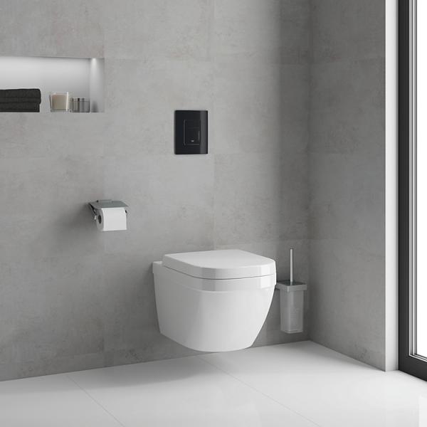 Grohe Euro kompakt Rimless toiletpakke inkl. sæde m/soft-close, cisterne og mat sort betjening Grohe Euro kompakt Rimless toiletpakke inkl. sæde m/soft-close, cisterne og mat sort betjening