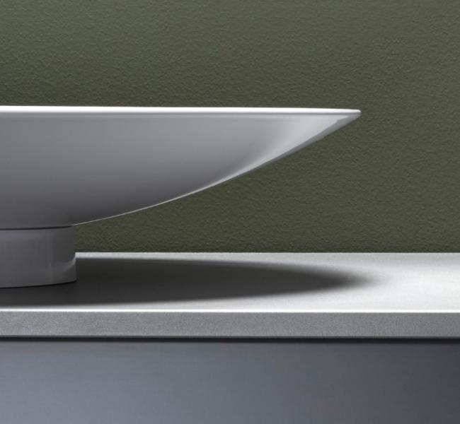 Hafa Edge 70 oval fritst&aring;ende bowlevask - Uden overl&oslash;b