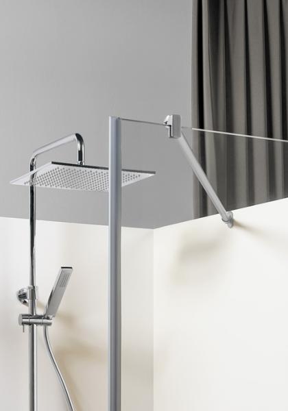 Hafa Brusev&aelig;g Igloo Pro Niche 1455-1490 mm d&oslash;r 70 v&aelig;g 80 cm klart glas/alu