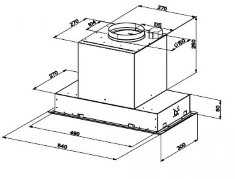 Eico Victory 2.0 54 X emh&aelig;tte til indbygning - Rustfrit st&aring;l