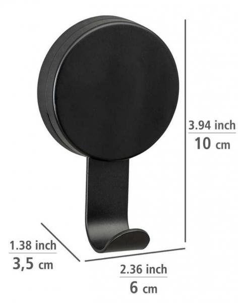 Wenko Pavia håndklædekrog - 2 stk - Mat sort - Skruefri Wenko Pavia håndklædekrog - 2 stk - Mat sort - Skruefri