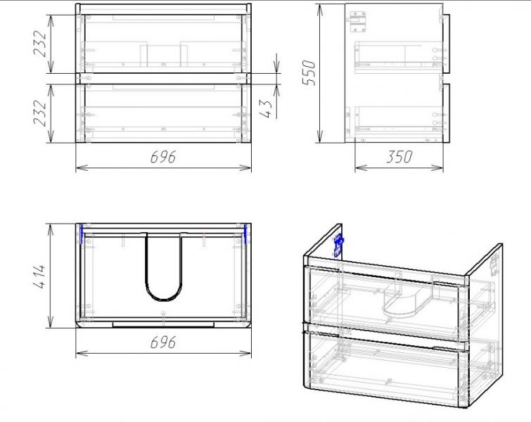 Nortiq Miami m&oslash;bels&aelig;t 70 - Mat sort