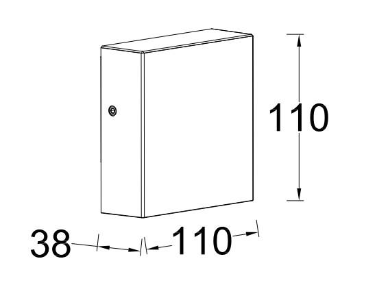 Lutec Gemini XF udend&oslash;rs v&aelig;glampe - Mat sort