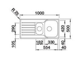 Blanco Lantos II 6S-IF UX køkkenvask - Rustfrit stål Blanco Lantos II 6S-IF UX køkkenvask - Rustfrit stål