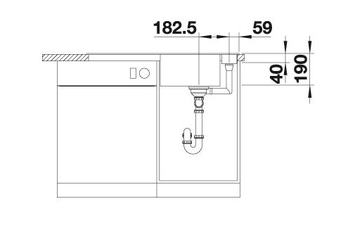Blanco Axia III 5 S k&oslash;kkenvask - Soft white
