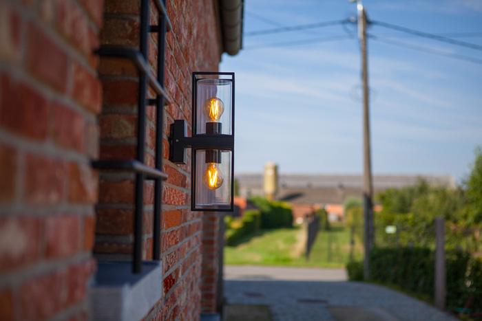 Lutec Tradition Flair dobbelt udend&oslash;rslampe til v&aelig;g - Mat sort