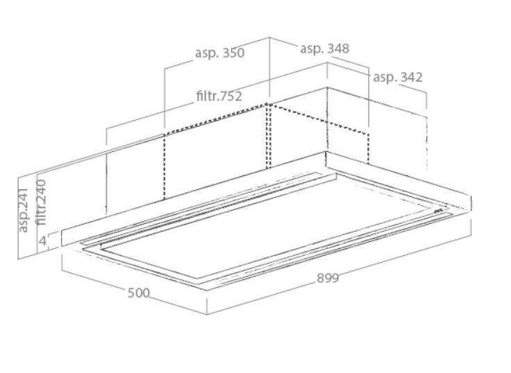 Eico Cloud Seven IX/A/90 emh&aelig;tte til indbygning i loft - Rustfrit st&aring;l
