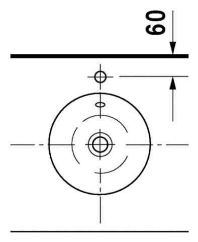 Duravit Starck 1 &Oslash;33 fritst&aring;ende bowlevask - Uden hanehul