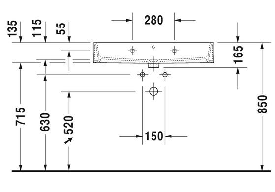 Duravit Vero Air 80 bowlevask op til v&aelig;g - Wondergliss