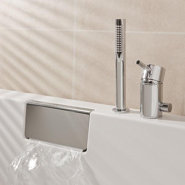 Str&oslash;mberg Celsius badekar t/indbygning - 180 x 80 - 2 rygl&aelig;n - m/Carronite