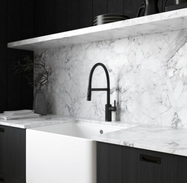 Damixa Silhouet Pro k&oslash;kkenarmatur - Mat sort