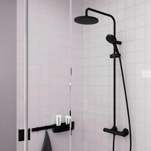 hansgrohe Vernis Blend EcoSmart showerpipe &Oslash;200 - Mat sort
