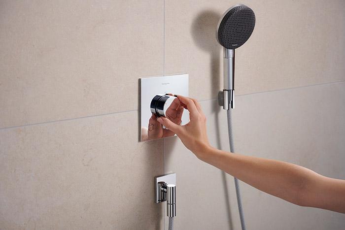 hansgrohe Ecostat Comfort E termostatarmatur til indbygning m/afsp&aelig;rring - 2 udtag - Krom