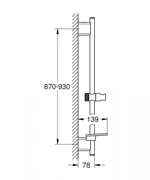Grohe Rainshower SmartActive komplet brusesystem m/termostat - B&oslash;rstet hard graphite