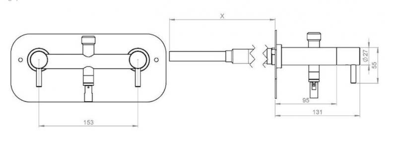 Frostline Eqi væghængt udebruser S 220-320/15 mm tilslutning - Rustfri stål Frostline Eqi væghængt udebruser S 220-320/15 mm tilslutning - Rustfri stål