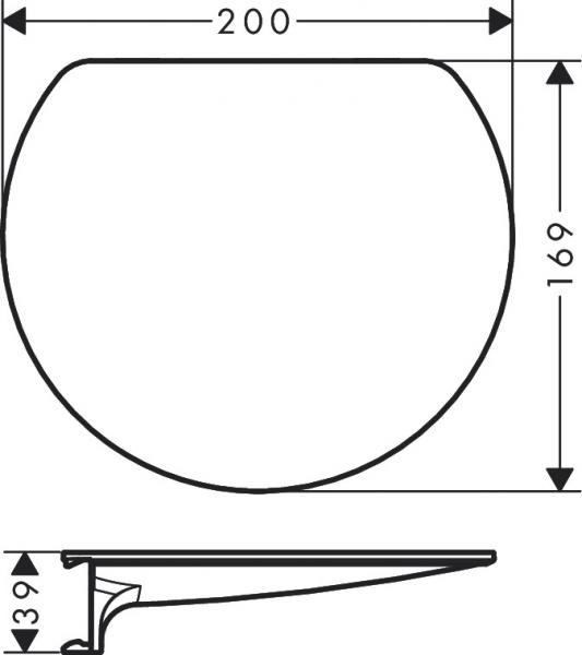 Hansgrohe WallStoris hylde - Planet edition (sand) Hansgrohe WallStoris hylde - Planet edition (sand)