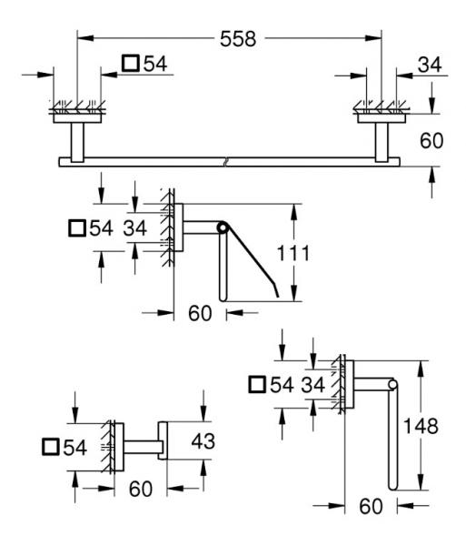 Grohe Start Cube tilbehørssæt 4 i 1 - Krom Grohe Start Cube tilbehørssæt 4 i 1 - Krom