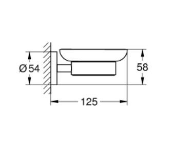 Grohe Essentials sæbeskål med holder - Supersteel Grohe Essentials sæbeskål med holder - Supersteel